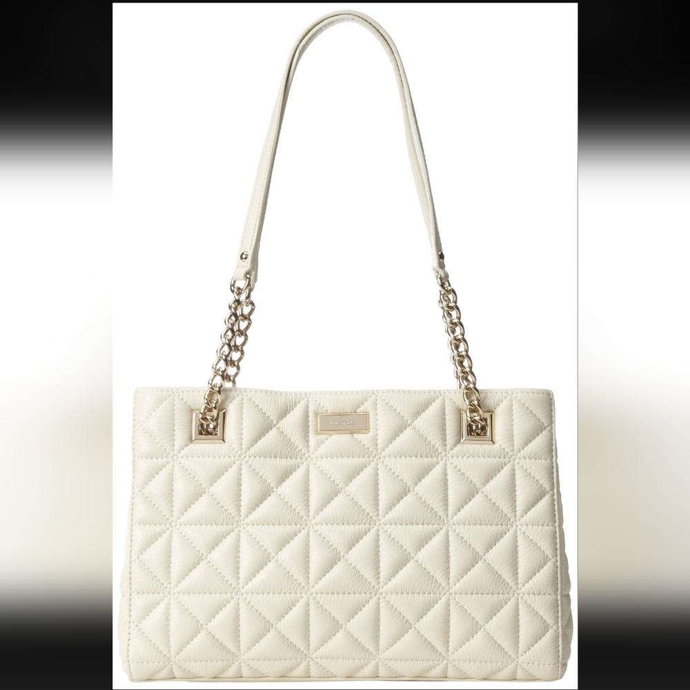 Kate Spade NY Sedgewick Place Phoebe Shoulder Bag Purse Quilted Cream Ivory - Picture 5 of 15